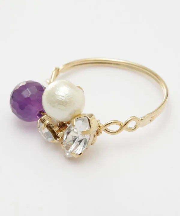 【ご紹介します！指先を大人っぽく優美に彩ります！美麗リング】AMETHYST
