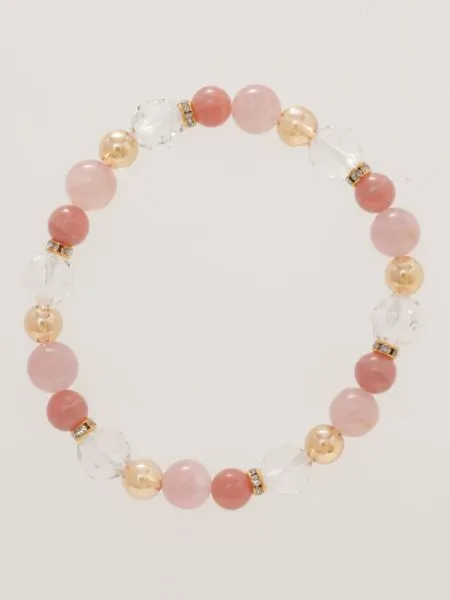 【新登場！ブランド『岩座』の錦上添花 マダガスカルローズクォーツブレスレット】MG ROSE QUARTZ