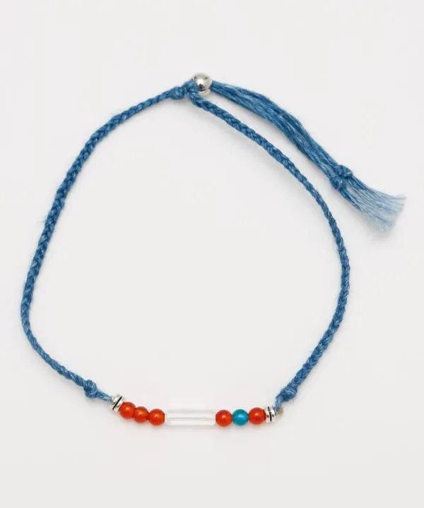 【上質な天然石！ブランド「岩座」の藍願紐 足飾り 7月誕生石 カーネリアン】CARNELIAN
