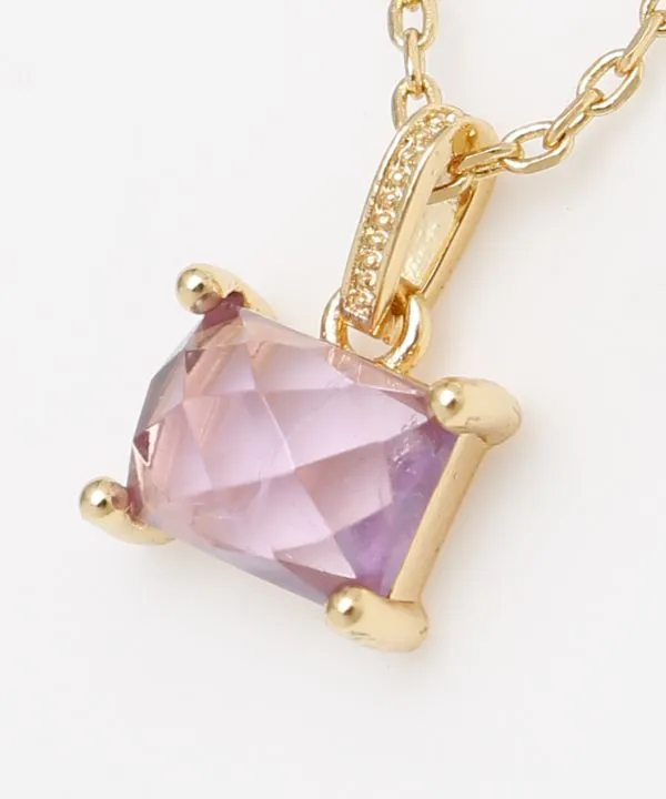 【ご紹介します！お洒落な天然石のアクセサリー！産石ネックレス】AMETHYST