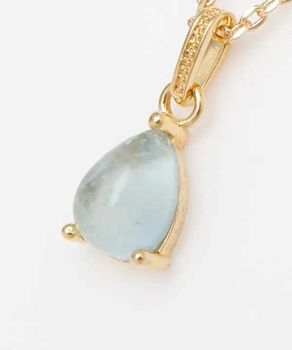 【ご紹介します！お洒落な天然石のアクセサリー！産石ネックレス】AQUAMARINE