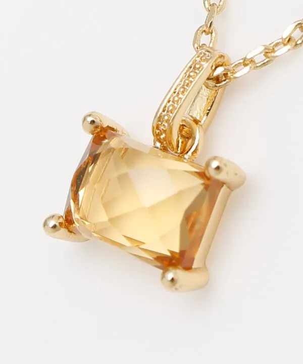 【ご紹介します！お洒落な天然石のアクセサリー！産石ネックレス】CITRINE