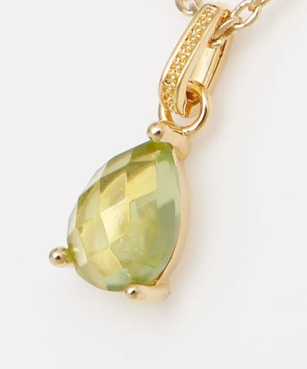 【ご紹介します！お洒落な天然石のアクセサリー！産石ネックレス】PERIDOT