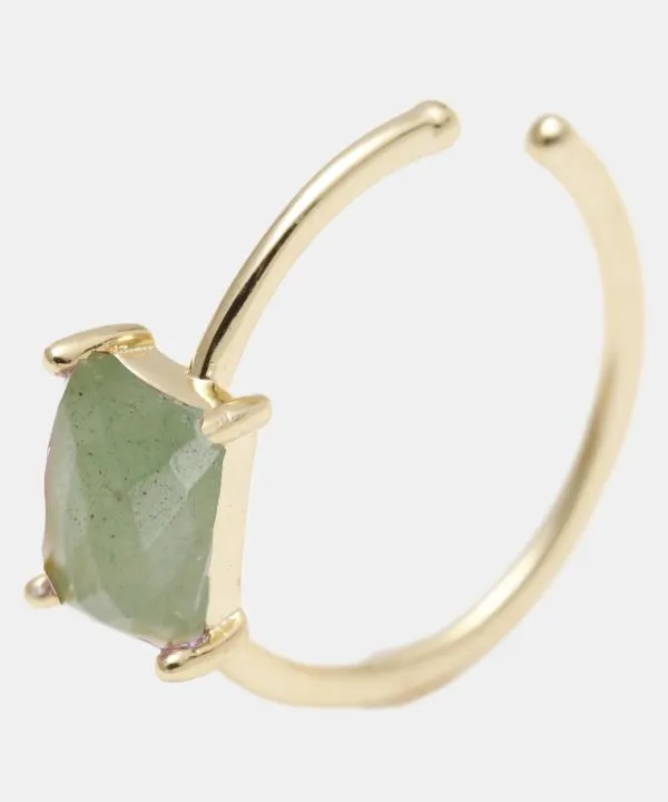 【ご紹介します！厳選された天然石！贈り物にもおすすめ！産石イヤーカフ】AVENTURINE