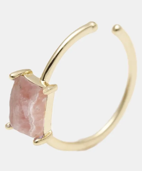 【ご紹介します！厳選された天然石！贈り物にもおすすめ！産石イヤーカフ】RHODOCHROSITE
