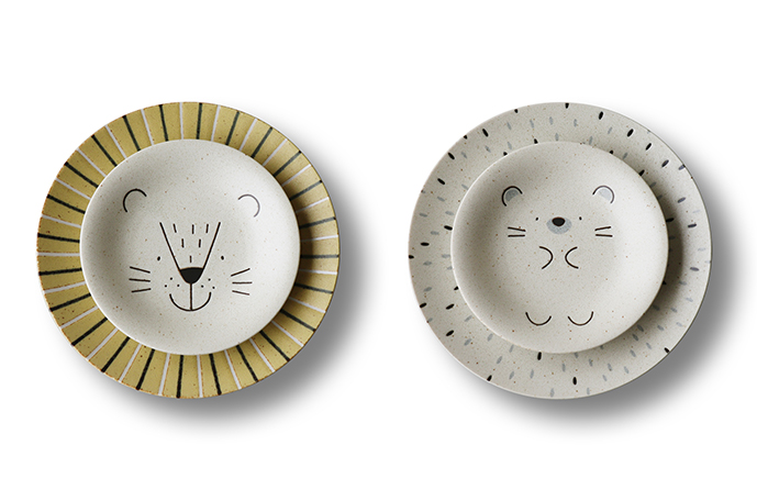 【新登場！安心の日本製！陶器のギフト】Mogu Mogu Lunch ペアペアプレートセット