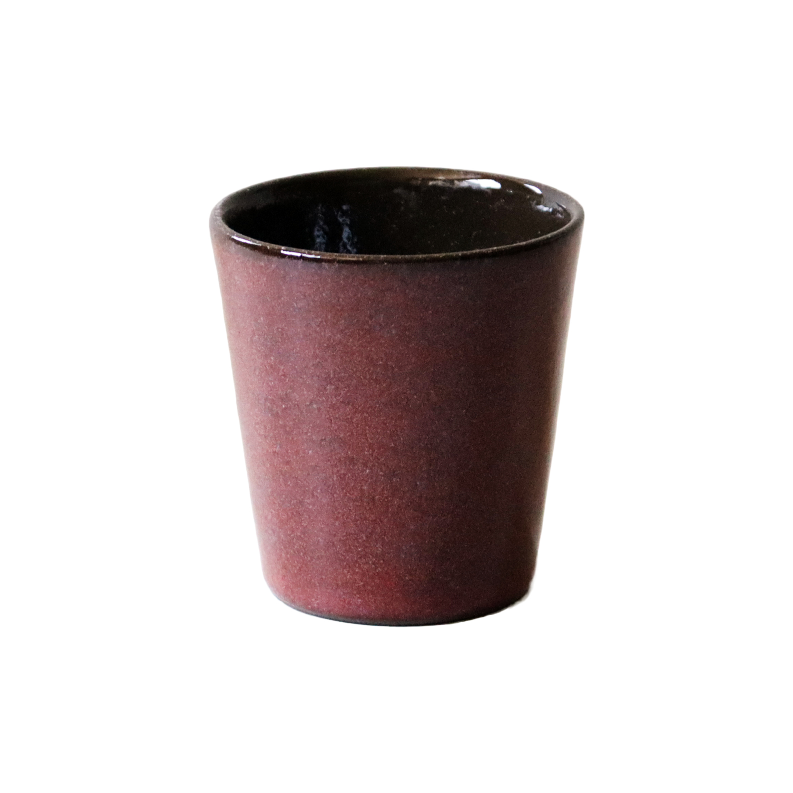 【新登場！安心の日本製！陶器のギフト】ボルドー 二層構造ロックカップ（木箱入）