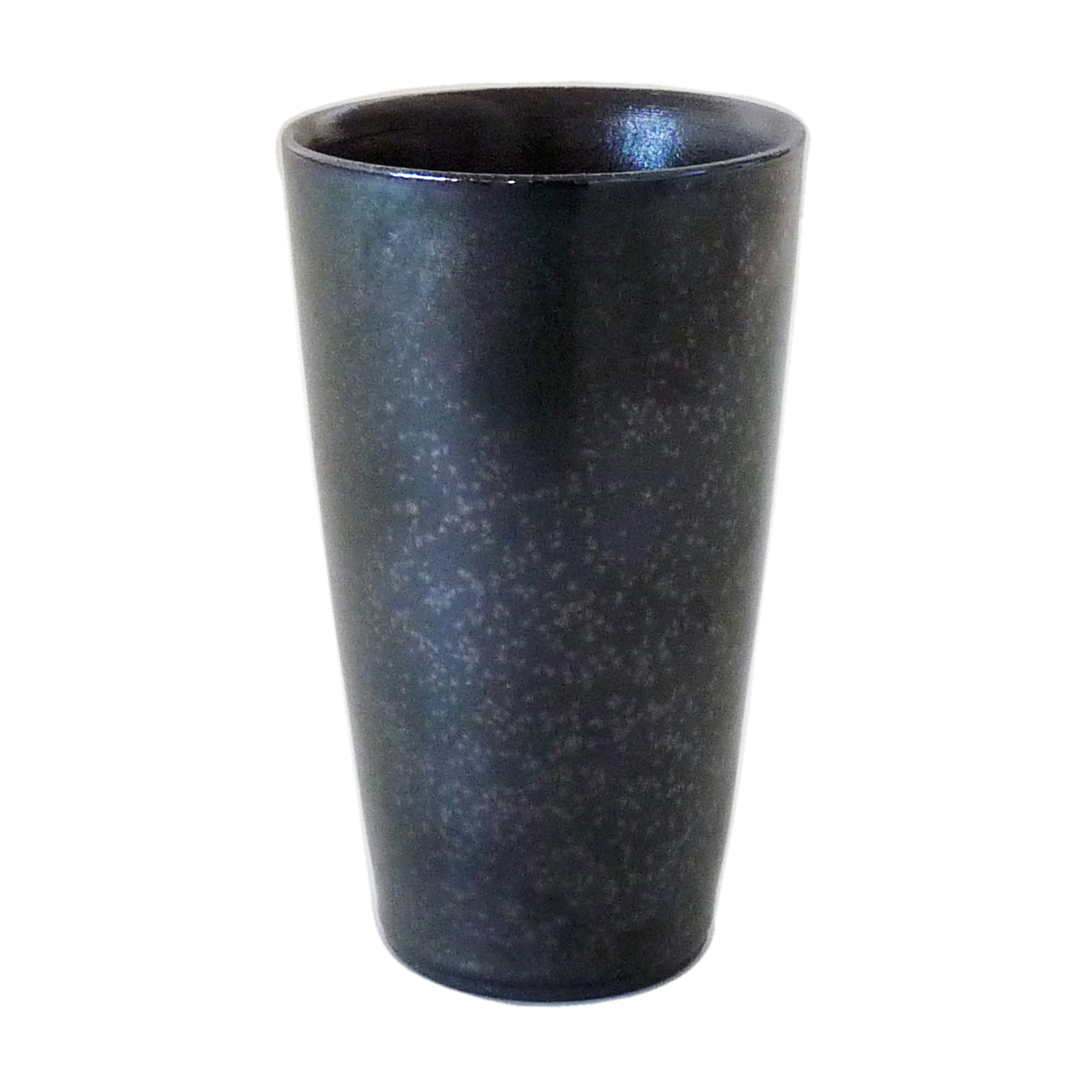 【新登場！安心の日本製！陶器のギフト】ブラックラスター 二層構造温冷トールカップ（木箱入）