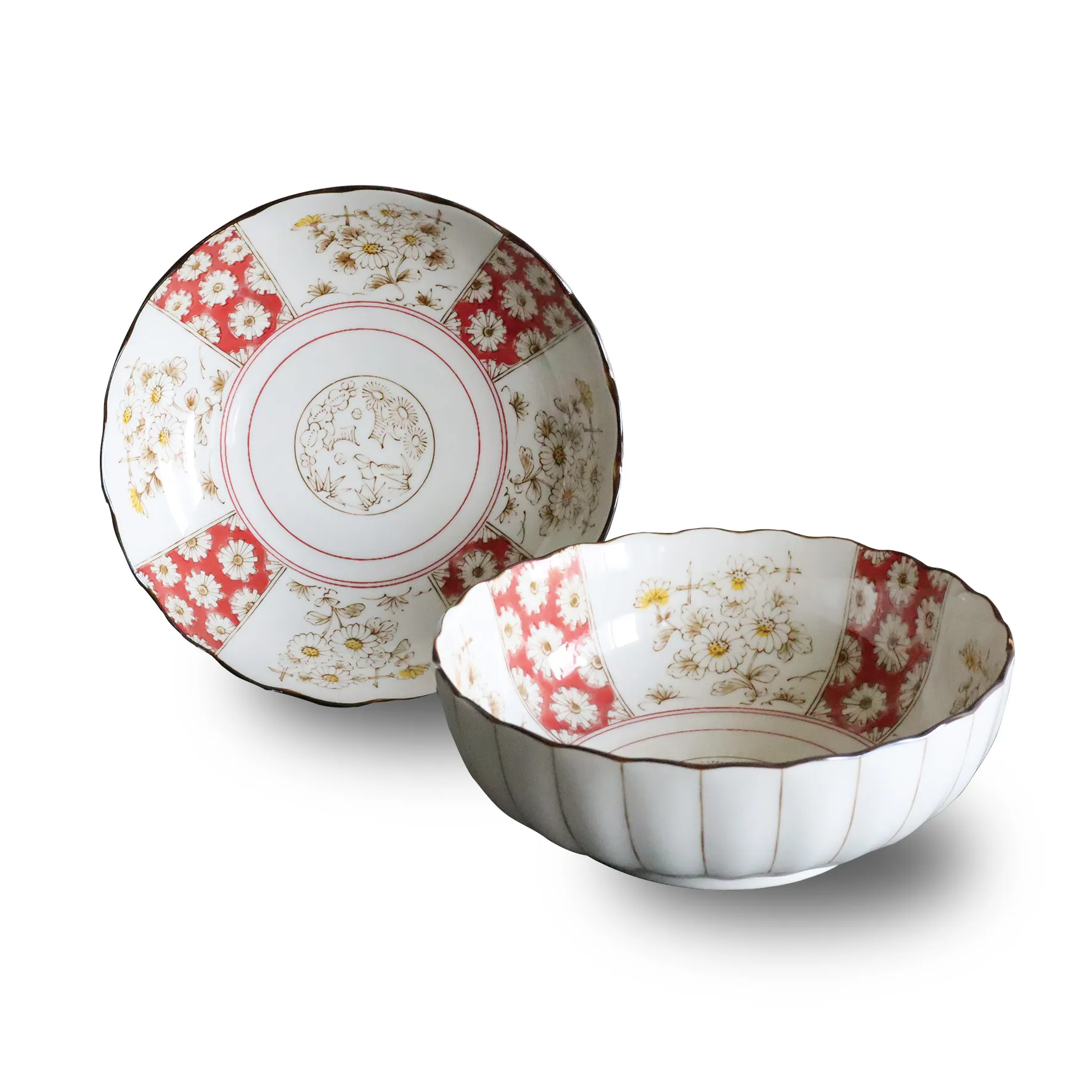 【安心の日本製！陶器のギフト】ジャポニカ菊花　和合揃