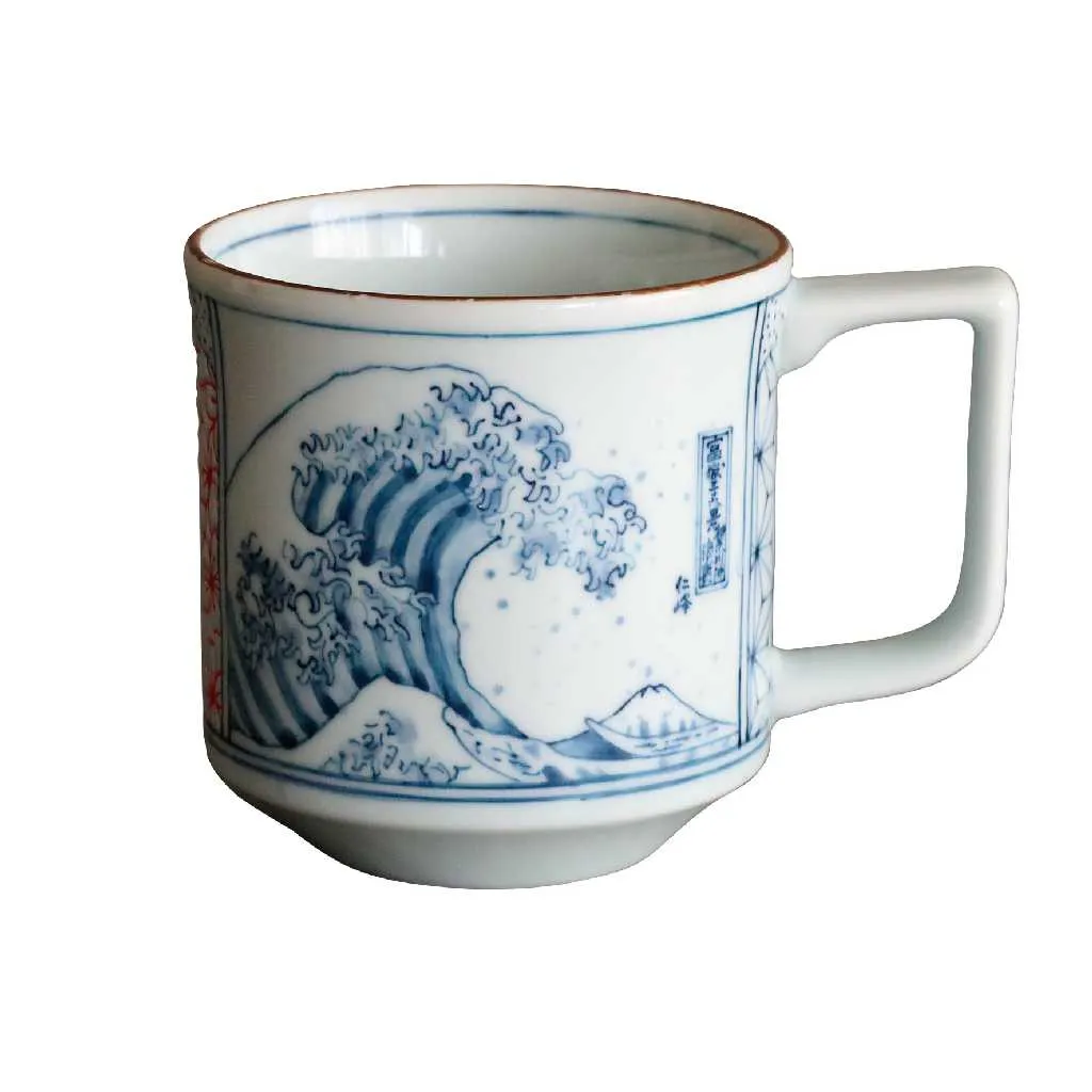 【新登場！安心の日本製！大切なひとときに、ほっとする一杯を。】Shonzui　染付波富士　12ozマグ