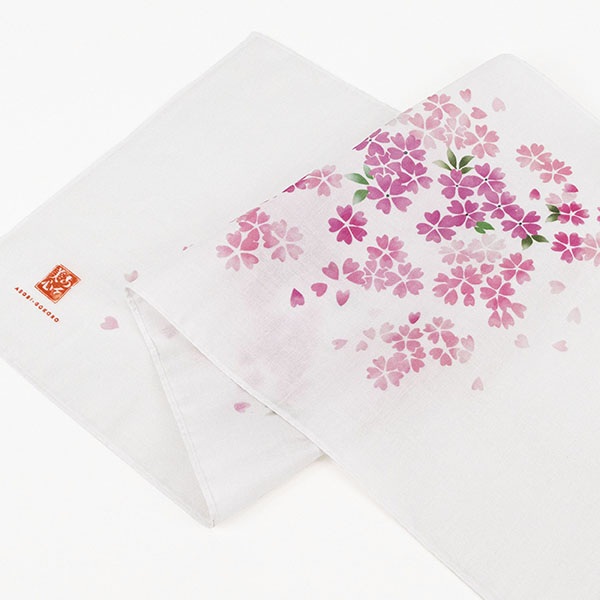 【ご紹介します！京都の伝統と感性を生かした手ぬぐい！あそ美心】ガーゼ手ぬぐい　桜