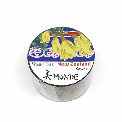 【新登場！安心の日本製！和紙マスキングテープ 美MONDEシリーズ】ニュージーランド「コファイ」25ｍｍ