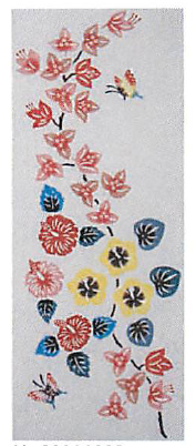 【沖縄伝統工芸】紅型作家デザインの注染手ぬぐい 琉球の花
