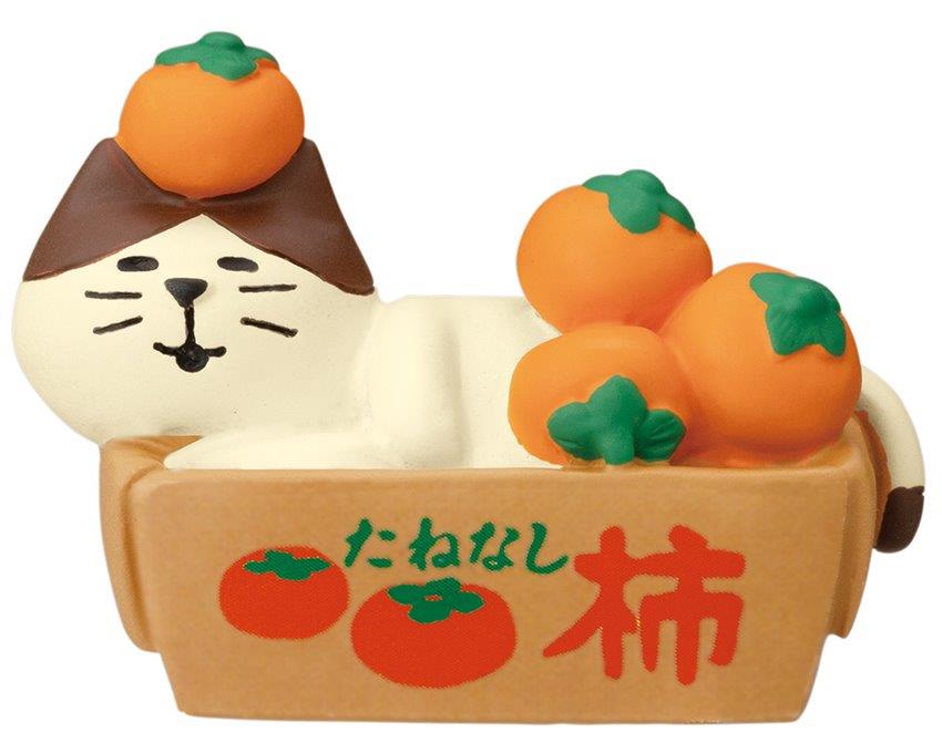 【新登場！かわいい動物たち！Concombre 今年も豊作♪みのりの秋】箱好き猫 柿