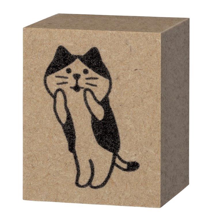 【ご紹介します！まったりかわいい！Concombre！】FUKUMONOはんこ  ヤッホー猫