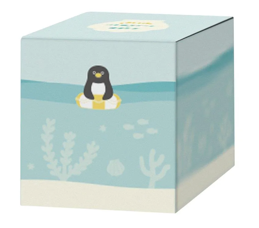 【新登場！海の人気者たちの可愛いマグカップのセット！浮き輪スプーン＆海中マグ！】ペンギン