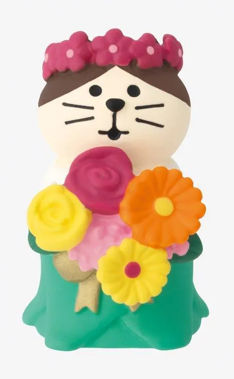 【新登場！『ＨＡＰＰＹ　ＢＩＲＴＨＤＡＹ』シリーズのマスコット！】フラワーにゃんこ お祝いの花束