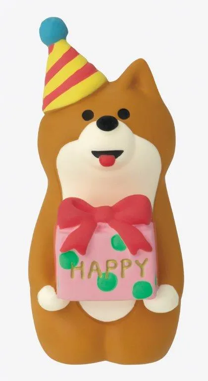 【新登場！ほっこりした！『お誕生日』シリーズのマスコット！】おめでとうプレゼントわんこ