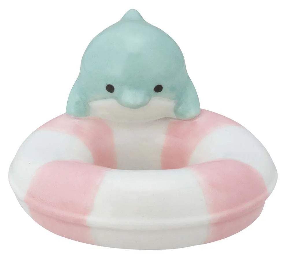 【新登場！まりんシリーズころりんまりん！海の生きもの達が沢山！】うきわ箸置き  いるか