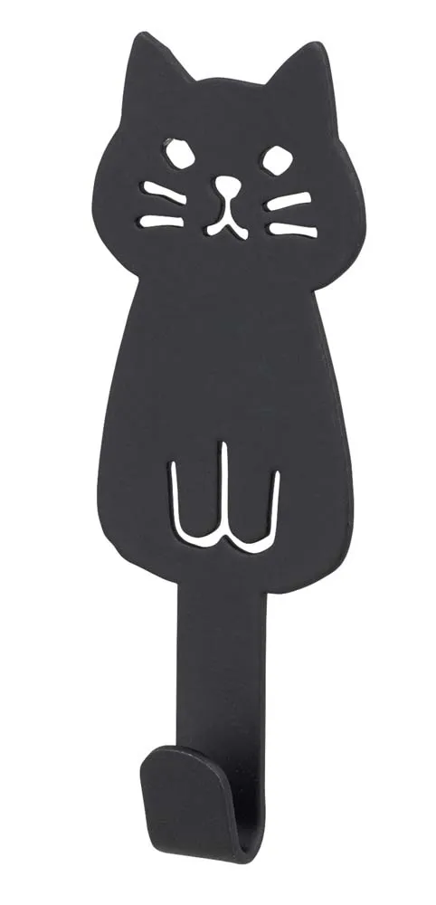 【新登場！NEKODECOKITCHENシリーズ！かわいい猫雑貨！】マグネットフック  BK