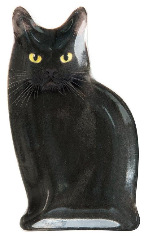 【ご紹介します！！リアルな猫たちが転写された陶器シリーズです！】リアルキャット豆皿  クロ