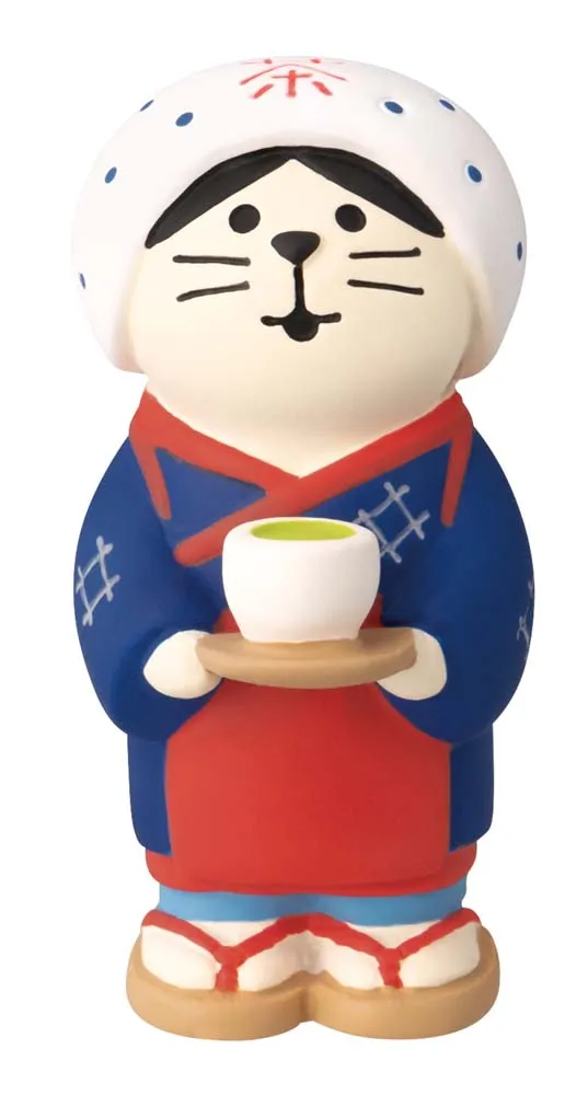 【新登場！concombreシリーズ！お茶でいっぷく福茶園！】茶摘み娘猫