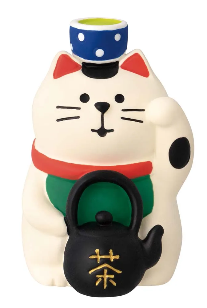 【新登場！concombreシリーズ！お茶でいっぷく福茶園！】お茶屋の招き猫
