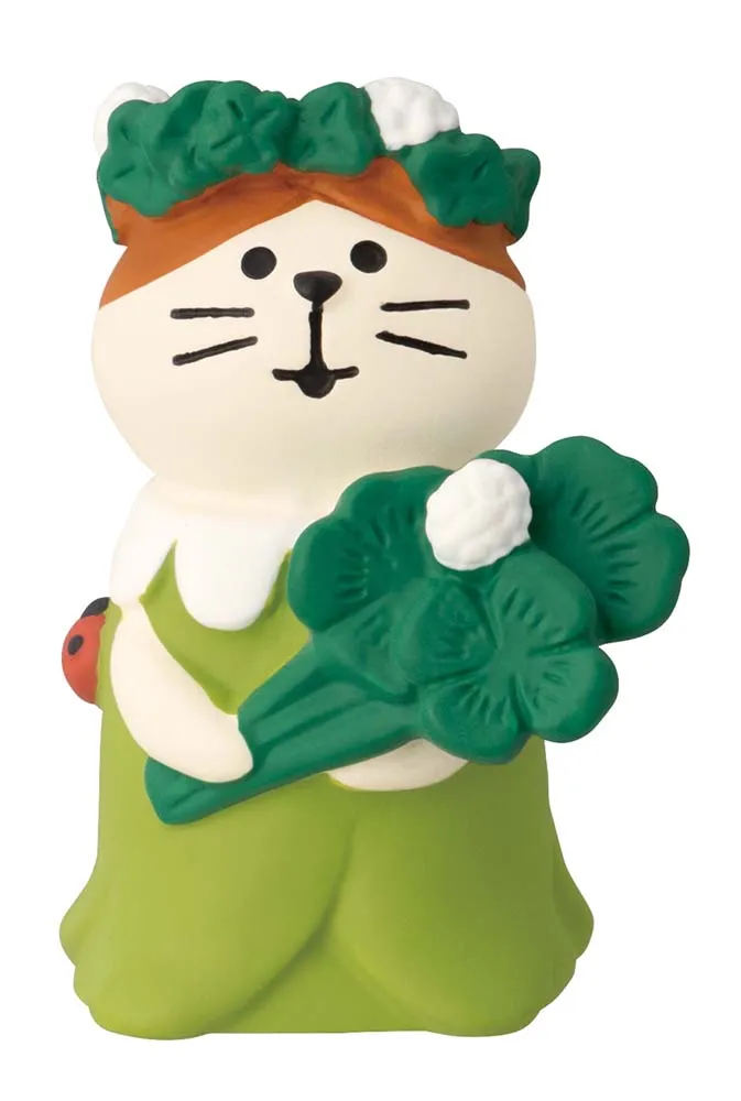 【新登場！concombreシリーズ！HelloSpring！】フラワーにゃんこ  クローバー