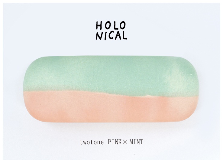 【新登場！シンプルでお洒落！】HOLONICALメガネケース twotone PINK×MINT