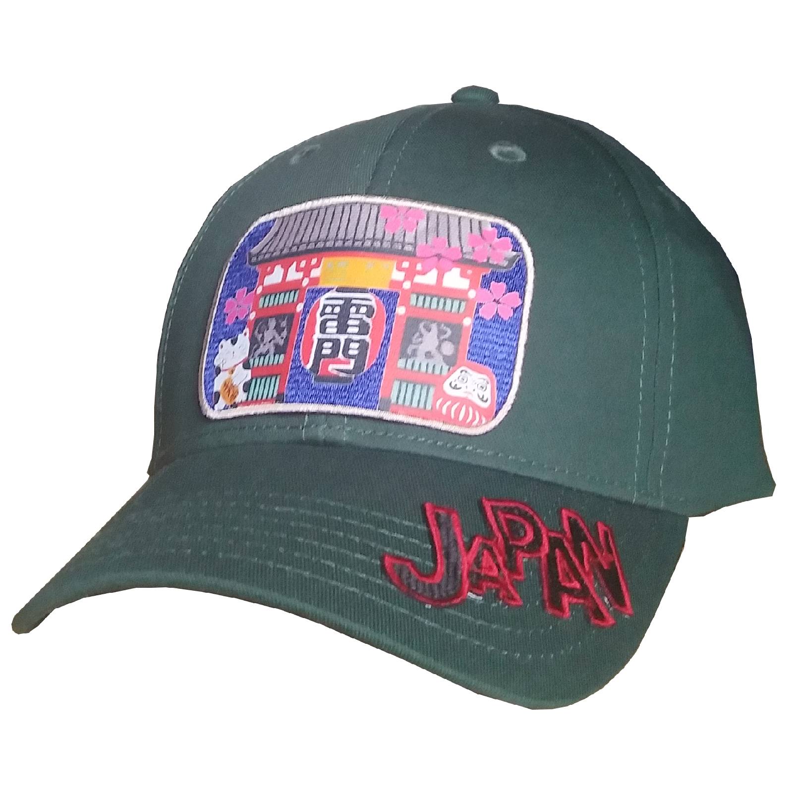 【新登場！ご当地柄！カジュアルスタイリッシュ！】雷門CAP　モスグリーン