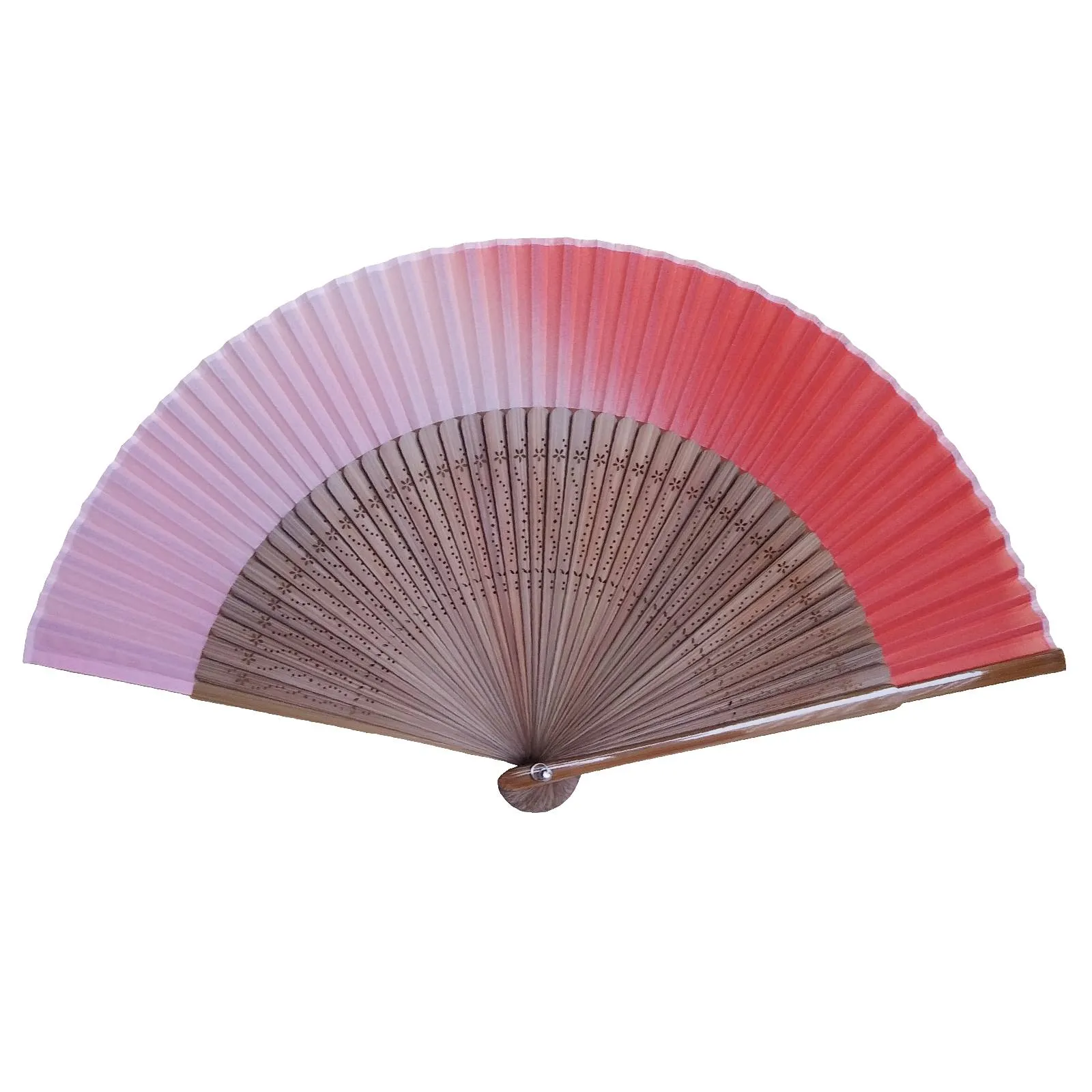 【新登場！夏の売れ筋！kumpuu短地絹扇子！】短地絹グラデーション　赤系グラデーション