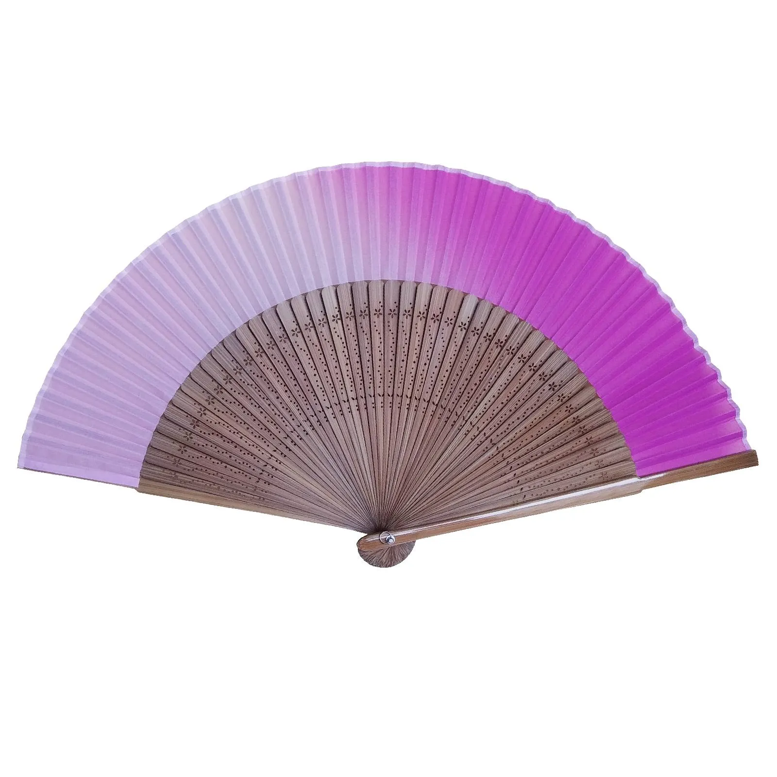 【新登場！夏の売れ筋！kumpuu短地絹扇子！】短地絹グラデーション　パープル系グラデーション