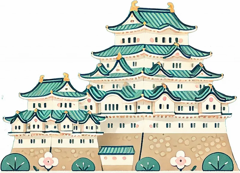 【新発売！日本製！インバウンド専用のお土産マグネット！】Floating Magnet　お城　6