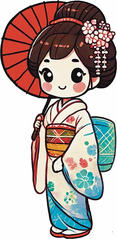 【新発売！日本製！インバウンド専用のお土産マグネット！】Floating Magnet　舞妓ちゃん　青