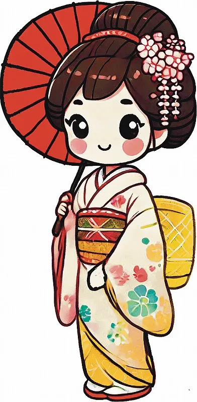 【新発売！日本製！インバウンド専用のお土産マグネット！】Floating Magnet　舞妓ちゃん　黄