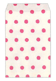 【伊予和紙使用】ギフトがもっと楽しくなる ふわり和紙袋 みずたま弐ピンク／中