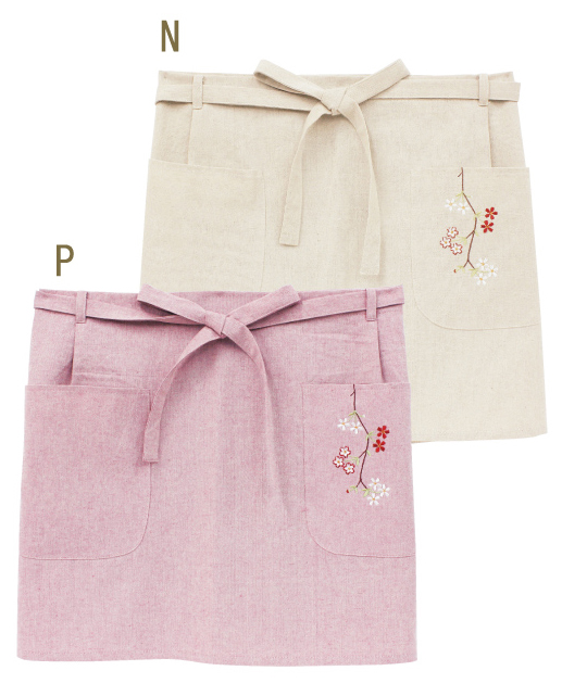 【ご紹介します！日本らしい桜の柄のファッション和雑貨！枝垂桜】エプロン
