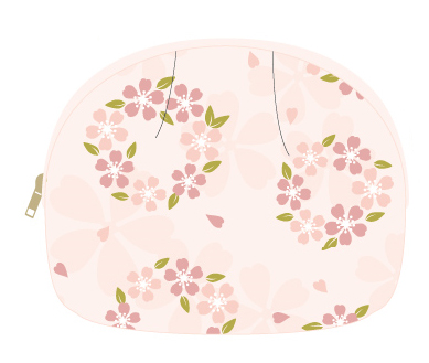 【ご紹介します！日本らしい桜の柄のファッション和雑貨！輪桜】ポーチ