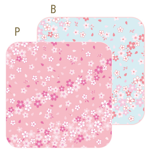 【ご紹介します！安心の日本製！ここちいいガーゼのタオルハンカチ 七曜】桜吹雪