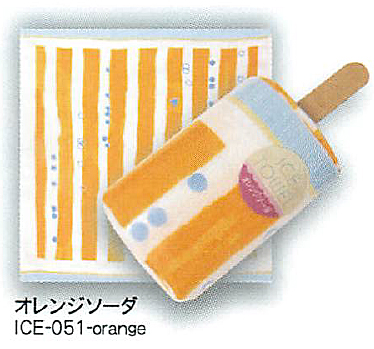【新登場！日本製！かわいい柄のウォッシュタオルがスイーツになりました！アイス　タオル】オレンジソーダ