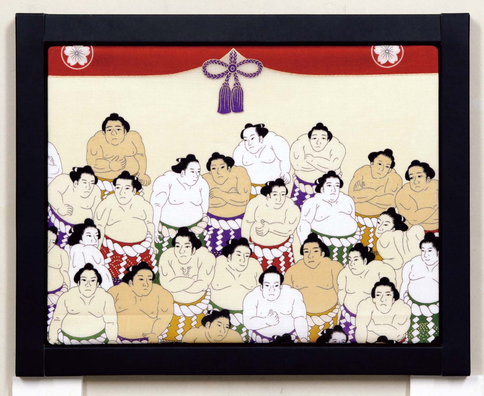 【ご紹介します！安心の日本製！インテリアとして楽しむアートフレームハンカチ】大相撲