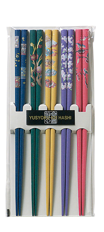 【新登場！安心の日本製！お客様のおもてなしに！ご家族でも！5膳セット！天然木】乾漆 友禅