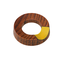 【新登場！リング型の落ち着いたデザイン！木製品の箸置】漆木製リング　黄