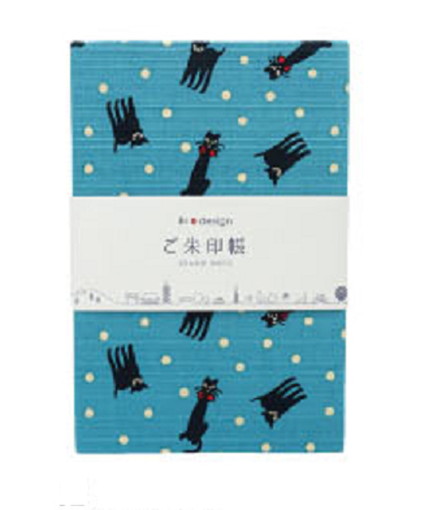 【ご紹介します！安心の日本製！竹久夢二の黒ねこ柄を使ったアイテム！　黒ねこ】ご朱印帳