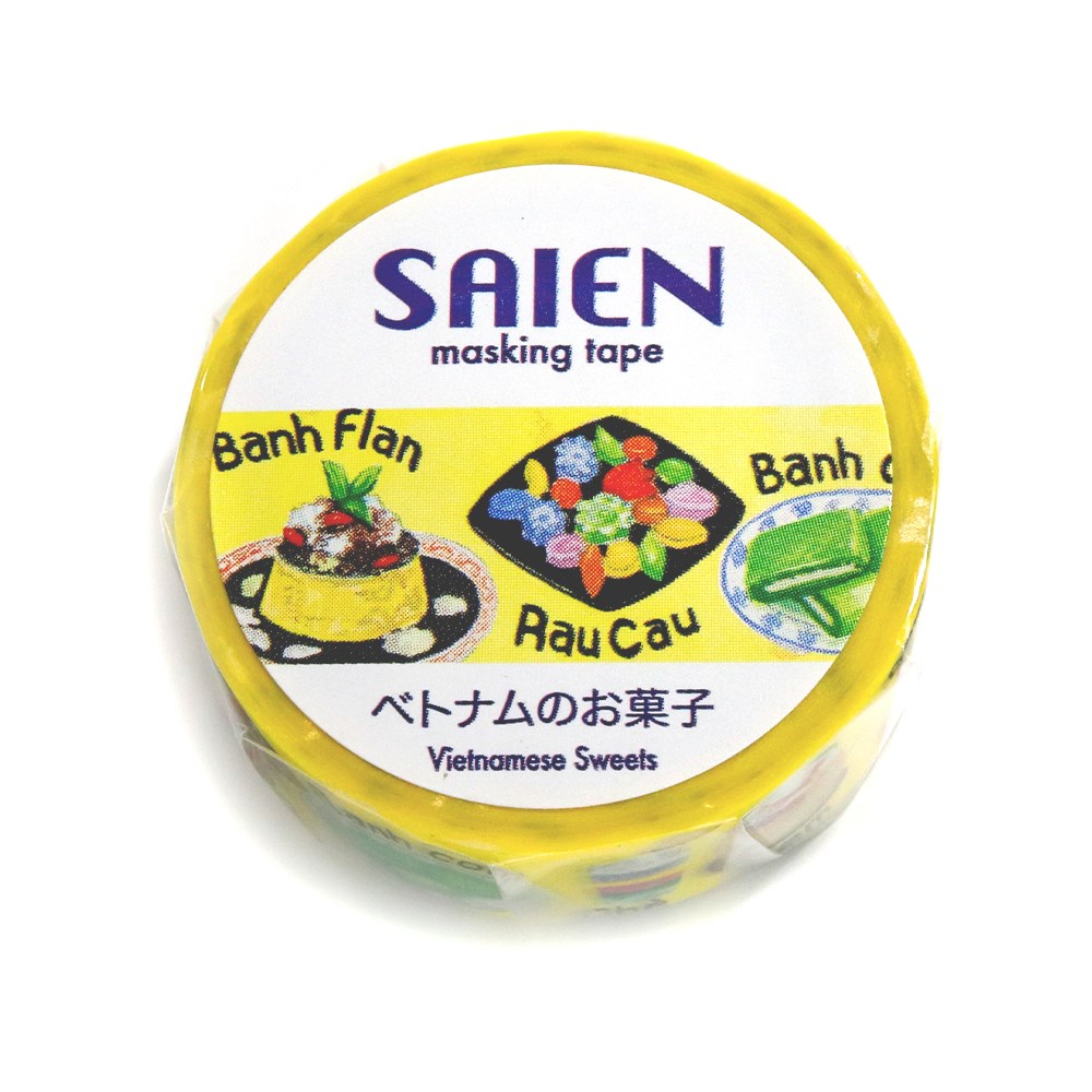 【新登場！安心の日本製！SAIEN 和紙 マスキングテープ 作家シリーズ 井口喜美子】ベトナムのお菓子