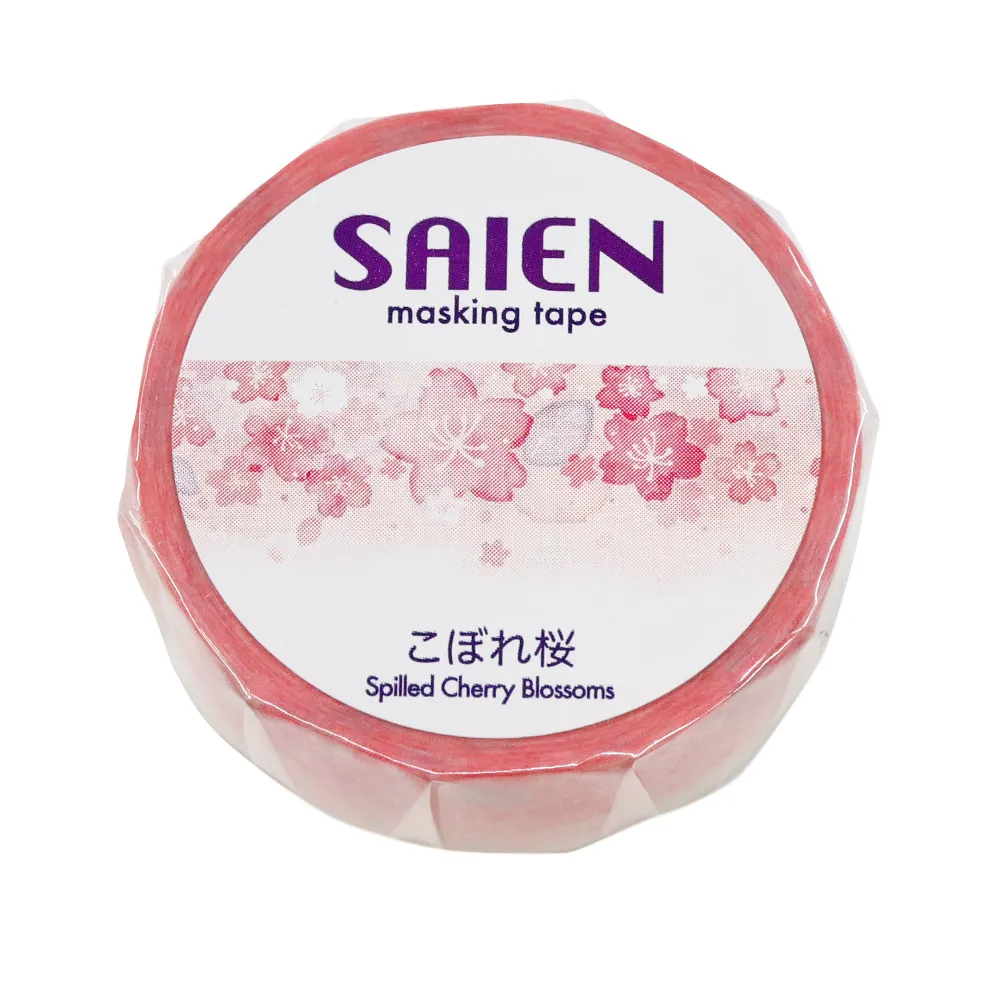 【安心の日本製！ SAIEN　マスキングテープ　オリジナルシリーズ】こぼれ桜