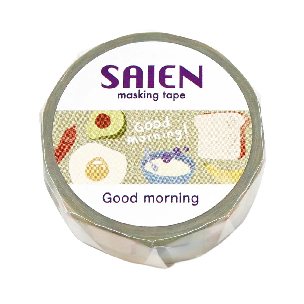 【安心の日本製！ SAIEN　マスキングテープ　オリジナルシリーズ】Good morning
