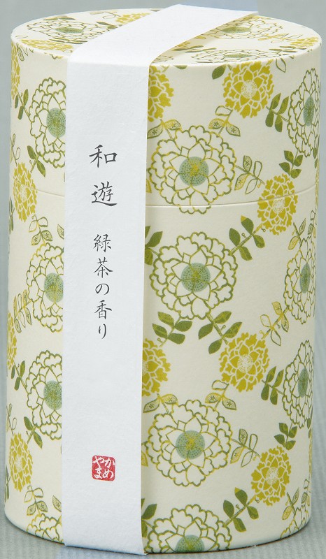 【新登場！日本製！お盆＆お彼岸、毎日のお勤めにもおすすめ！かわいい筒型線香】和遊 緑茶の香り