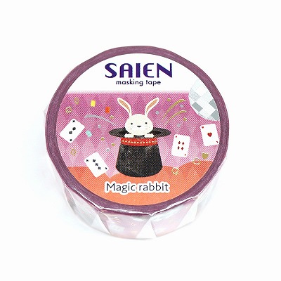 【新登場！安心の日本製！SAIEN 和紙 マスキングテープ オリジナルシリーズ/箔！】Magic Rabbit