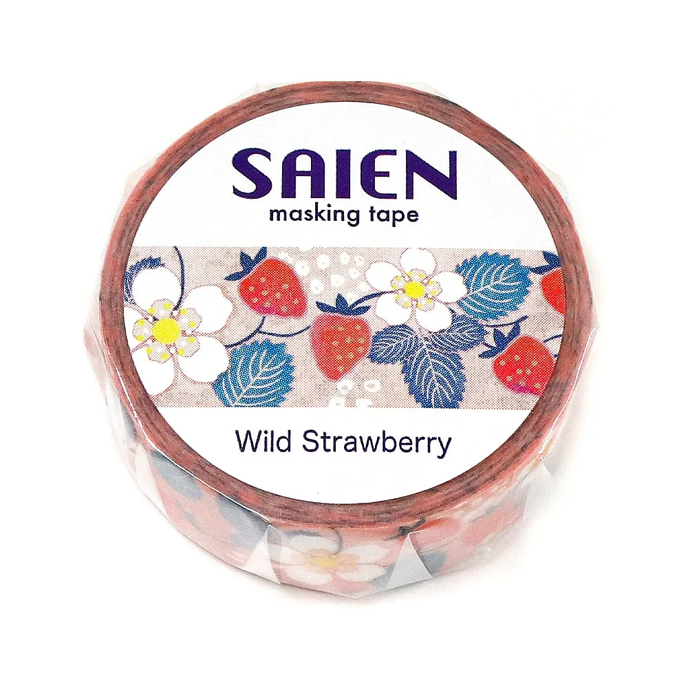 【新登場！日本製！SAIEN マスキングテープ オリジナルシリーズ！】Wild strawberry